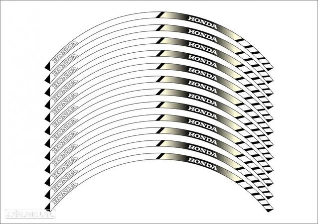 fitas honda autocolantes para jantes roda aro 17 - 4