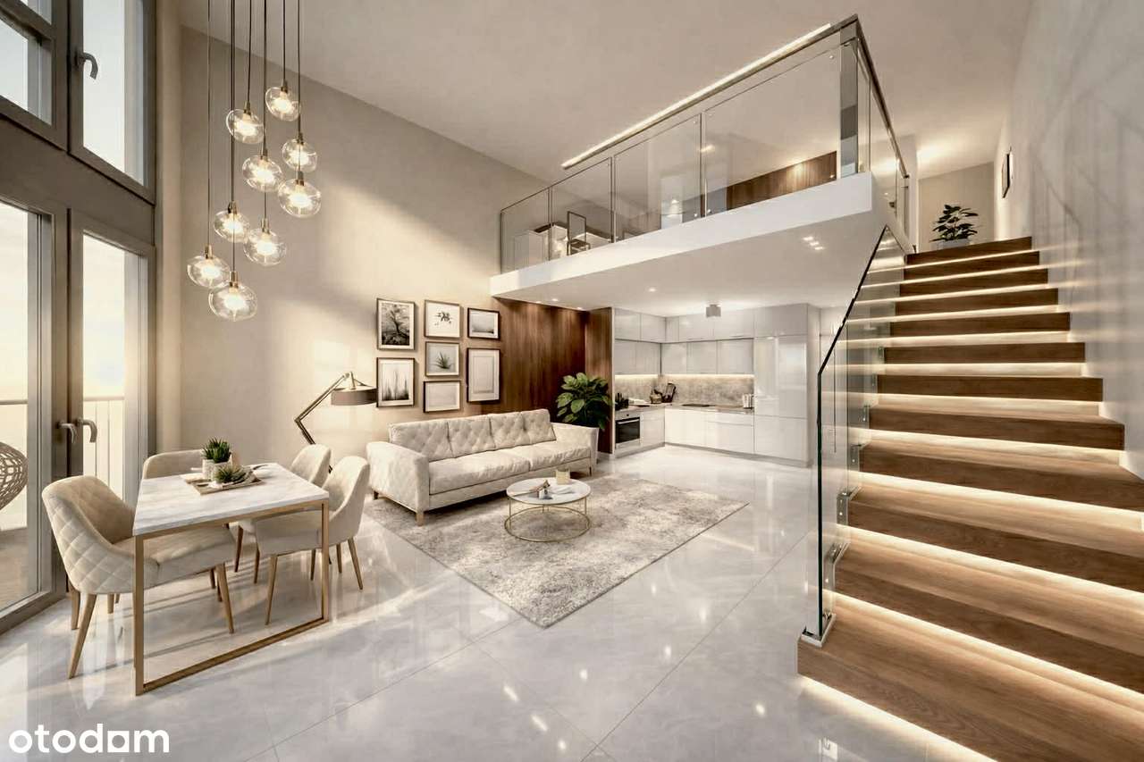 Luksusowe 2 pokoje-antresola / Bronowice / 2025 r / przeszlenie salonu-0