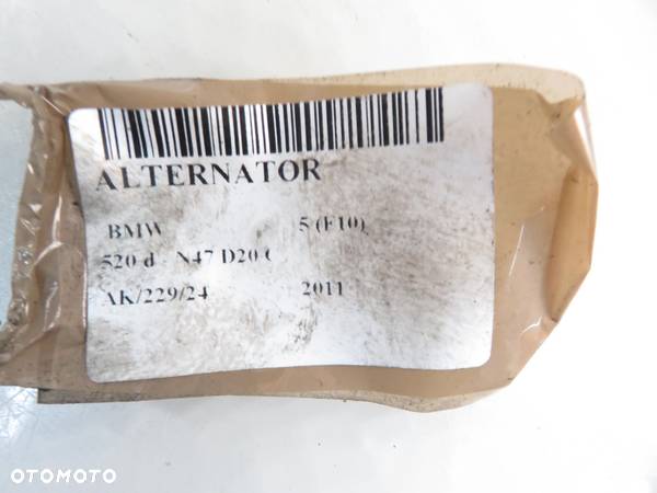 ALTERNATOR BMW F10 520 d FG18S052 8507624 - 2