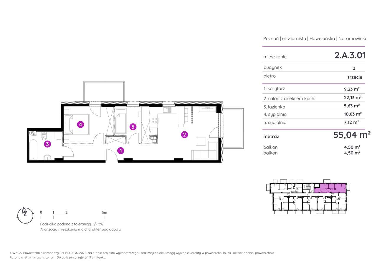 Klucze styczeń => 3 pokoje > 2 Balkony > dwustronne ! - Pełny obrazek: 4/8