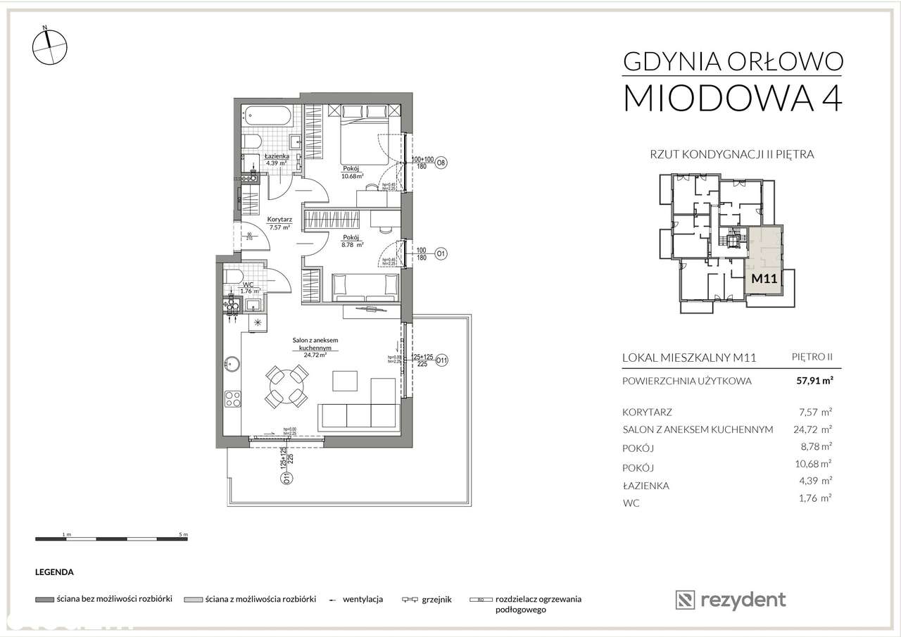 Miodowa 4 | mieszkanie 3-pok. | 11 - Pełny obrazek: 2/7