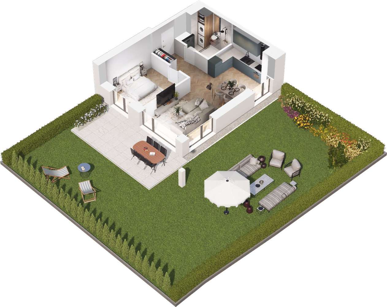 Ville Garden | mieszkanie 2-pok. | B.01 - Pełny obrazek: 5/10