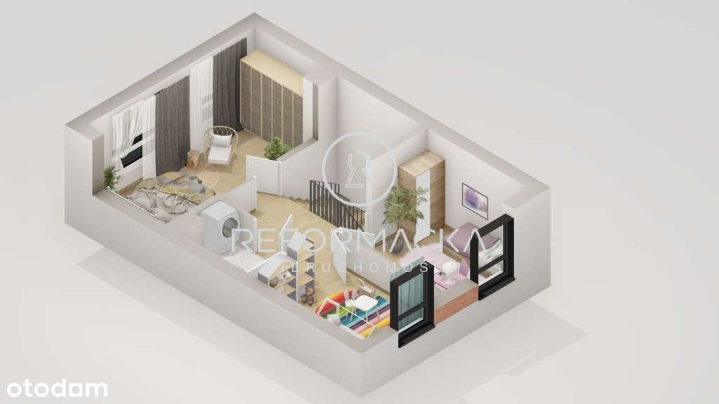 4 pokoje, 2 miejsca postojowe, ogród, taras. - Pełny obrazek: 3/6