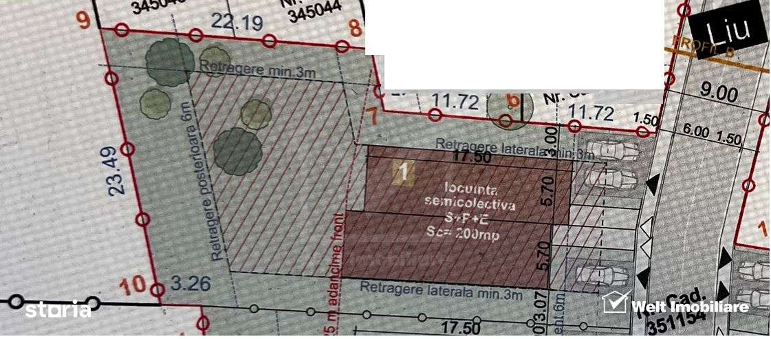 Teren 850mp pt duplex , cartier Europa zona Kos Karoly - Imagine principală: 4/4