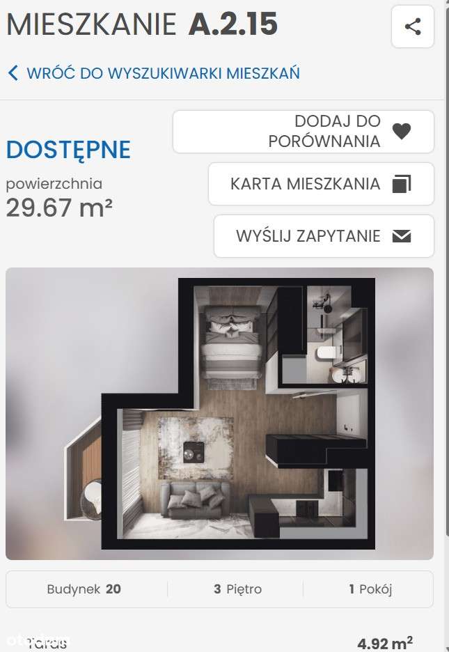 Nowoczesna kawalerka z widokiem na piękny ogród, centrum - Pełny obrazek: 4/4