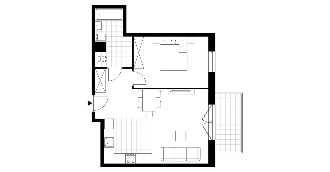 2-pokojowe mieszkanie 50m2 + balkon Bez Prowizji - Pełny obrazek: 3/8
