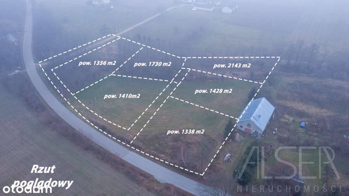 6 Działek budowlanych od 1356 m2 do 2143 m2 | WZ-0
