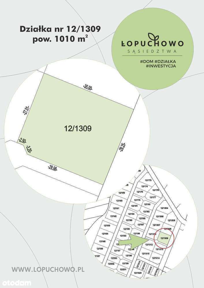 Działka 1010 m², media, MPZP, lasy, blisko PKP - Pełny obrazek: 2/15