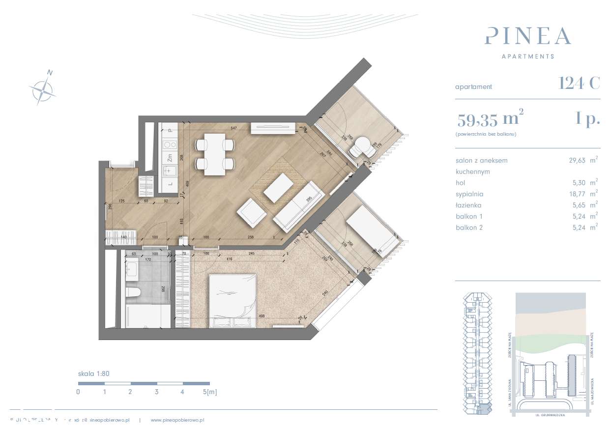 Apartament Pinea w pierwszej linii, przy plaży, 59 m2-9