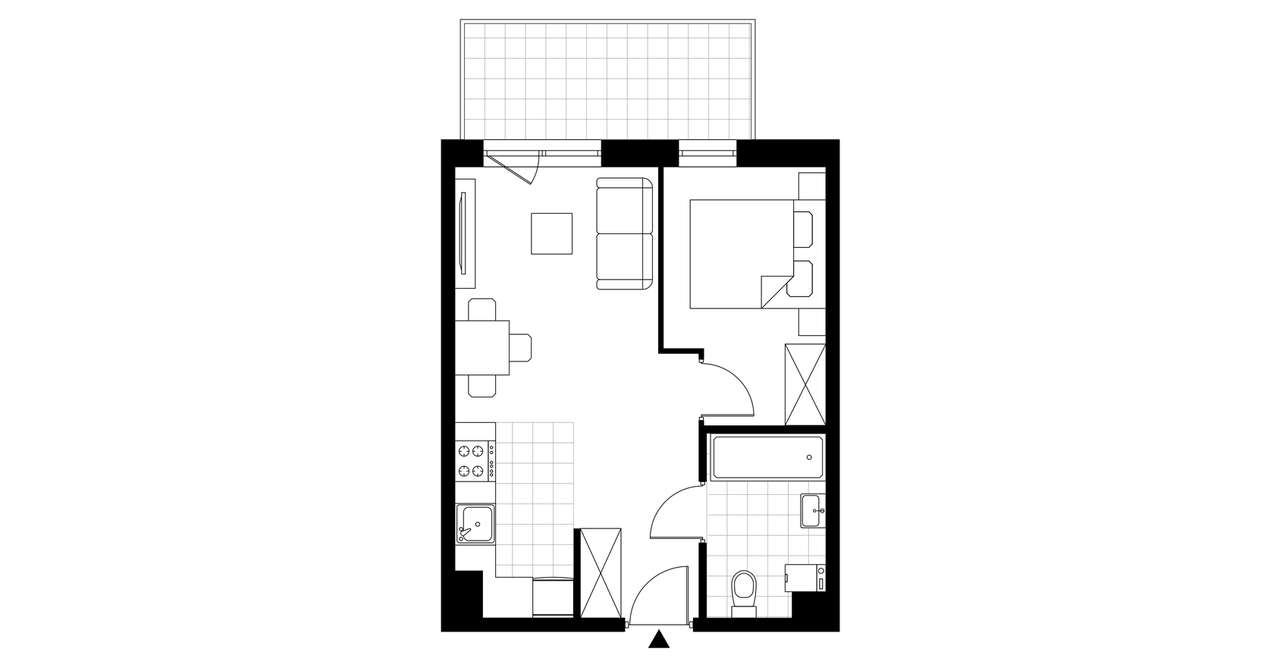 Nowe Miasto | apartament 2-pok. | B1.4.7 - Pełny obrazek: 4/9