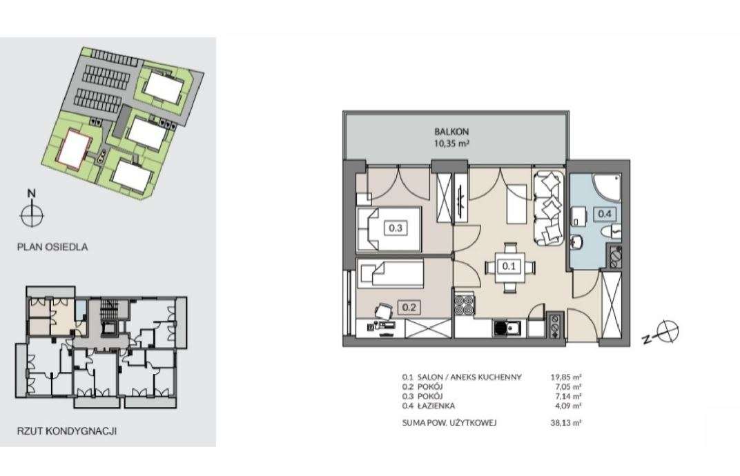 3 pokoje | 38 m2 | Kameralne osiedle | BEZ PROWIZJI-11