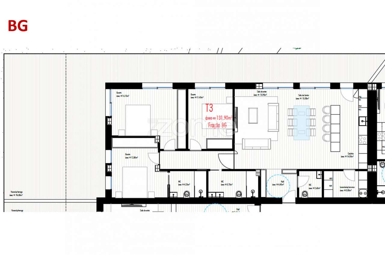 Apartamento T3 c/ Terraço, Freamunde, Paços de Ferreira (Fração BG)... - Grande imagem: 4/17