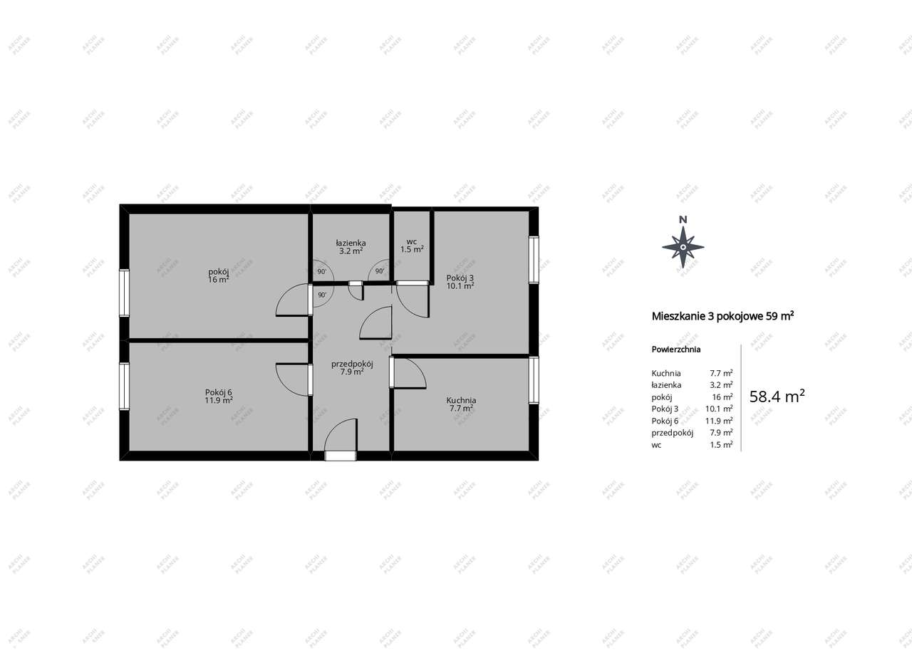 Mieszkanie, 58 m², Jaworzno-10