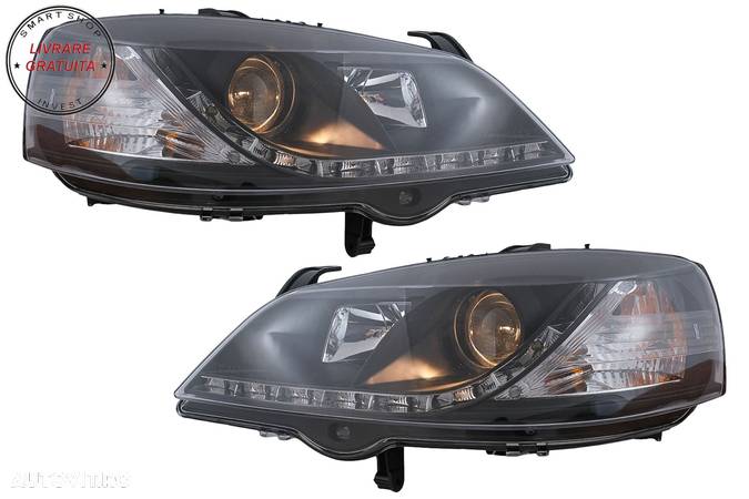 Faruri LED DRL Opel Astra G (09.1997-02.2004) Negru- livrare gratuita - 8