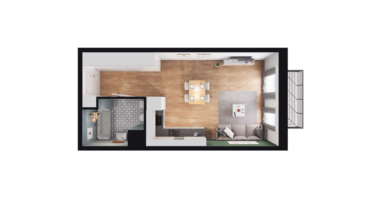 Stara Cegielnia Mielec | mieszkanie 1-pok. | D_M40 - Pełny obrazek: 3/9