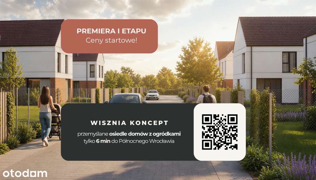 PREMIERA! Nowy 85,6 m² z ogródkiem 6 min od Wrocławia | Wisznia Mała