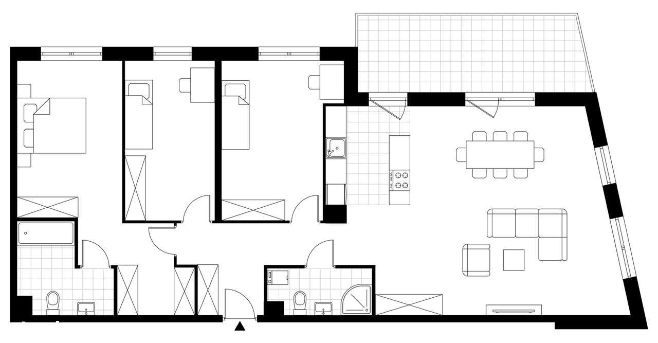4-pokojowe mieszkanie 110m2 + balkon Bezpośrednio - Pełny obrazek: 3/8