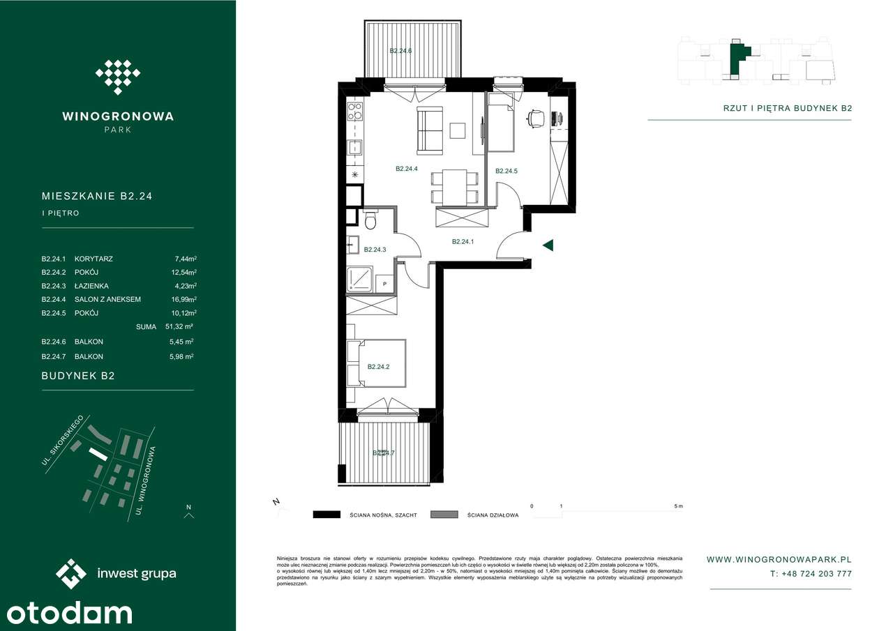 Osiedle Winogronowa Park |mieszkanie 3-pok. |B2.24 - Pełny obrazek: 2/8