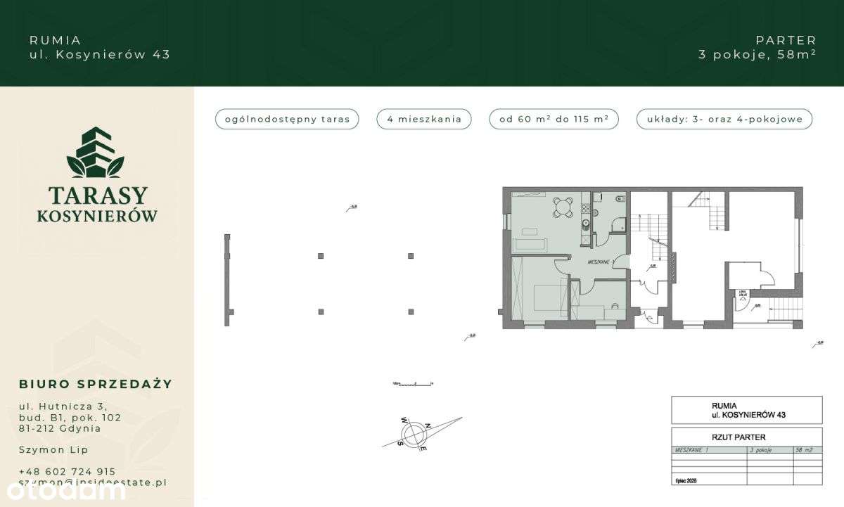Mieszkanie 3 pokojowe+ taras+ miejsca postojowe-6