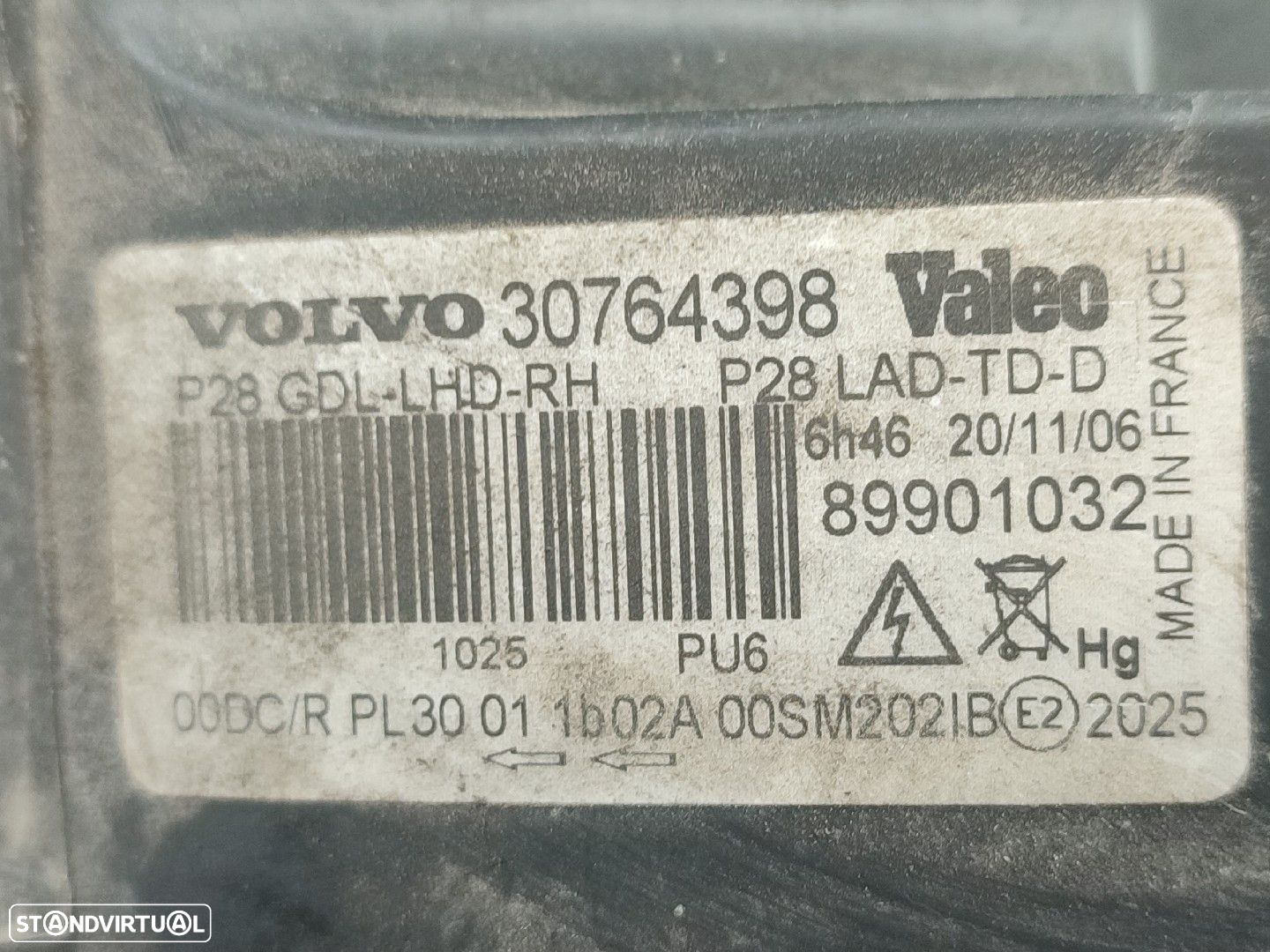 Optica Farol Direita Drt Xenon Volvo Xc90 I (275) - 5