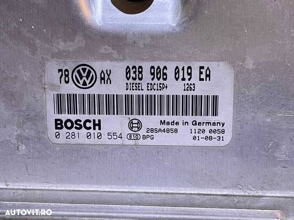 Unitate Modul ECU Calculator Motor VW Passat B5.5 1.9 TDI AVB 2001 - 2005 Cod 038906019EA 0281010554 - 2