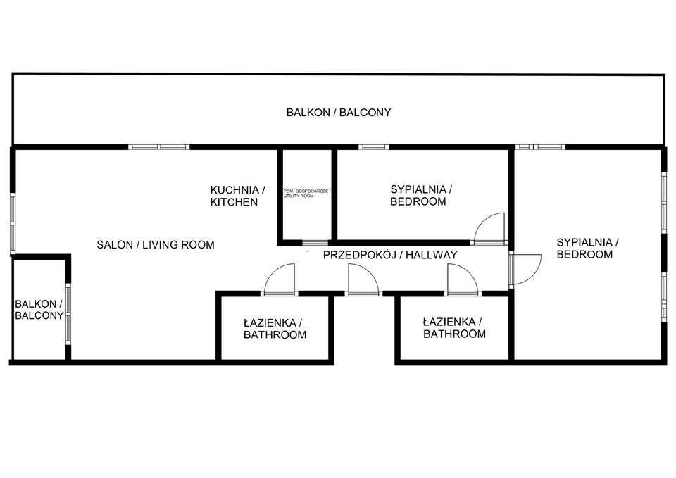Apartament Nadwiślańska 87 m2 Podgorze-14
