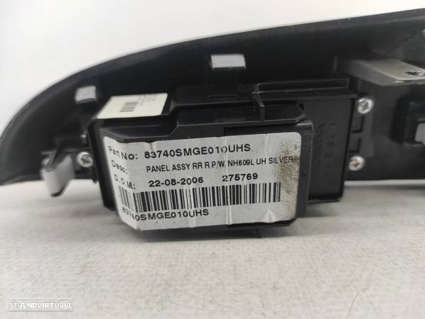 Botao Vidro Tras Direito Drt Honda Civic Viii Hatchback (Fn, Fk) - 5