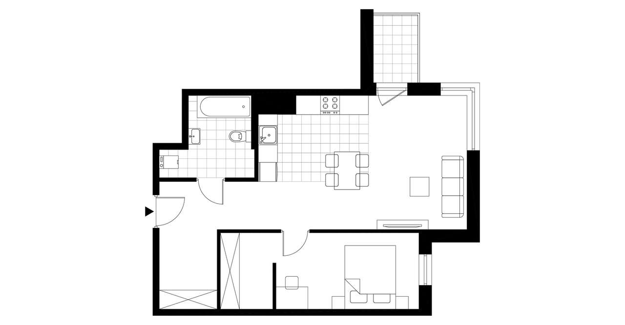 Bulvar Apartments | mieszkanie 2-pok. | F.2.08 - Pełny obrazek: 4/9