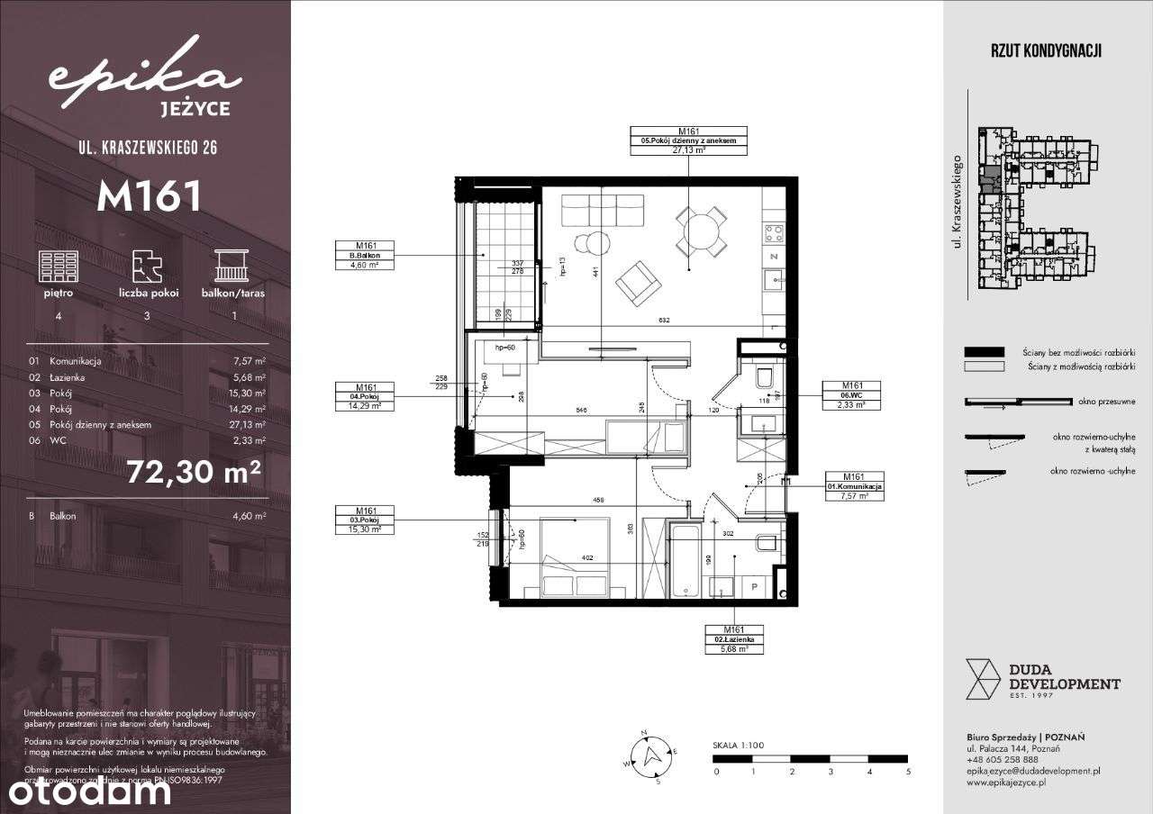3 - pokojowe mieszkanie, lokal inwestycyjny, Jeżyce - Pełny obrazek: 3/8