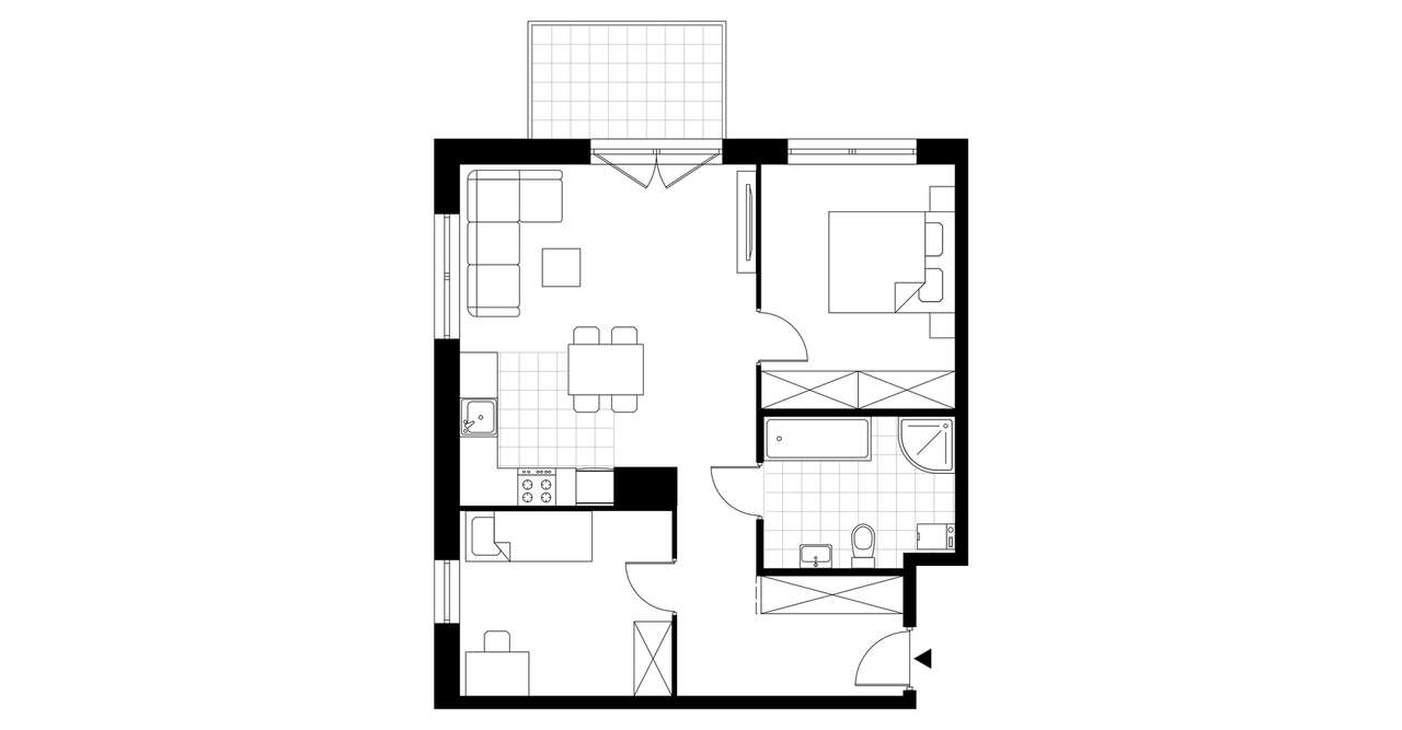 3-pokojowe mieszkanie 61m2 + balkon Bezpośrednio - Pełny obrazek: 2/8
