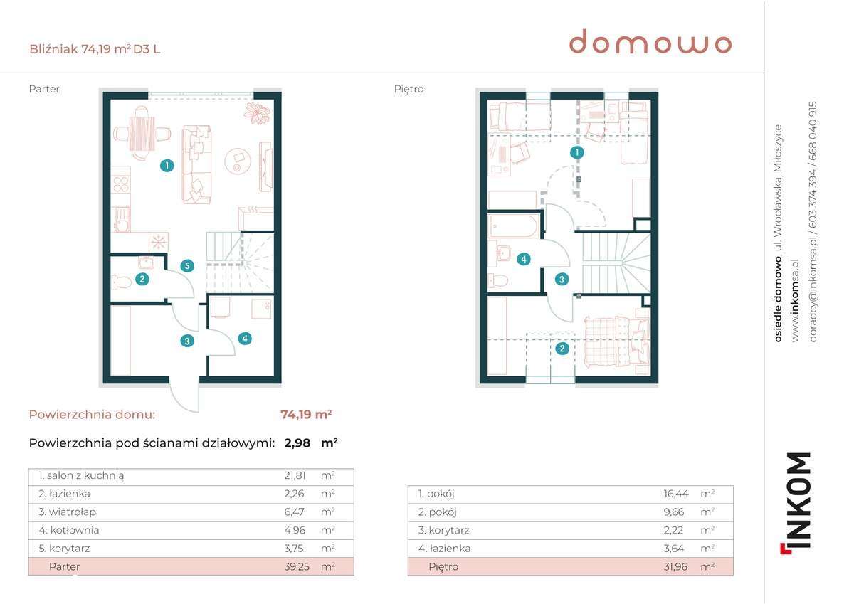 Bliźniak 71m2 | światłowód| park dla mieszkańców - Pełny obrazek: 2/11