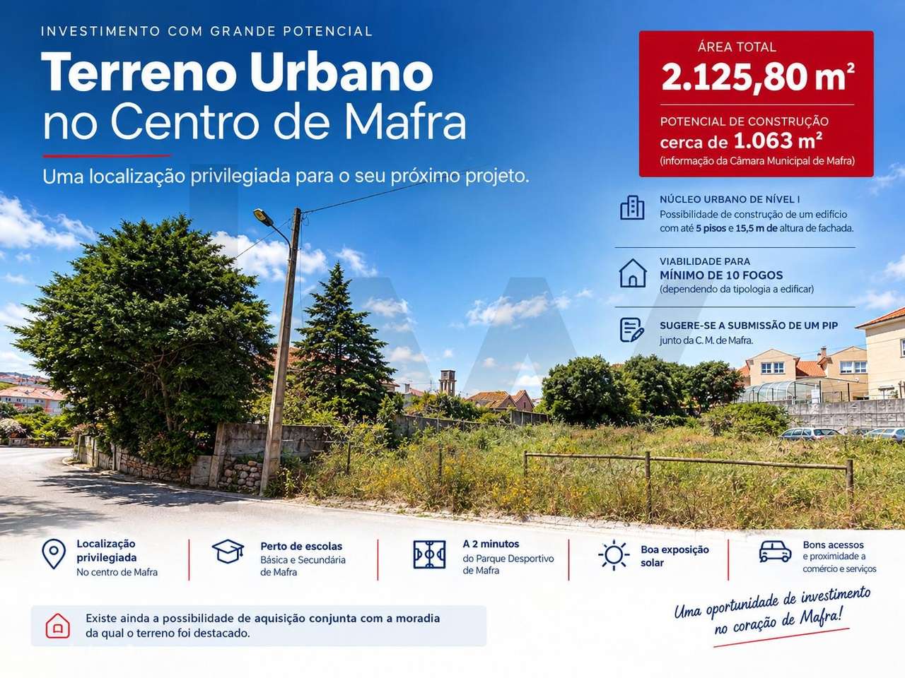 Terreno Urbano no Centro de Mafra – Elevado Potencial de Construção-0