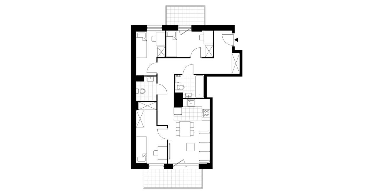 4-pokojowe mieszkanie 59m2 Bezpośrednio - Pełny obrazek: 3/8