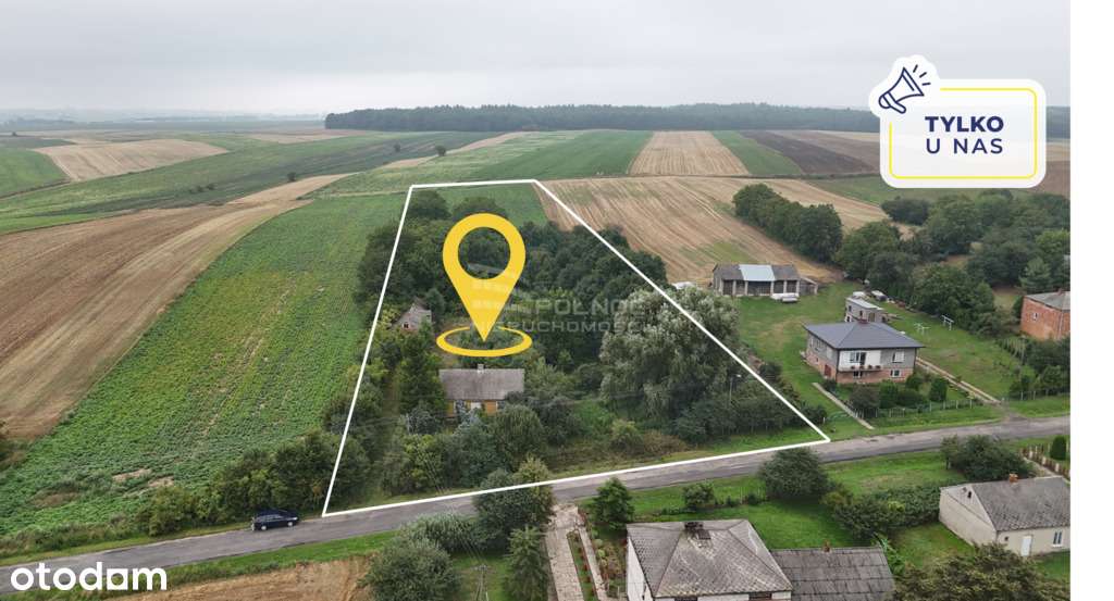 Gospodarstwo rolne  - dom, pole i sad 0,88 ha - Pełny obrazek: 1/9