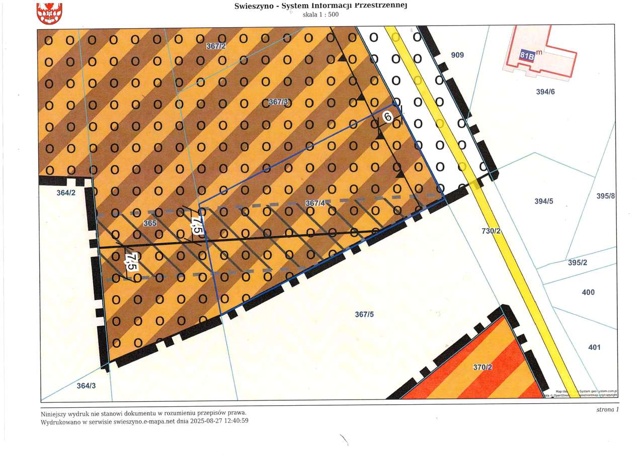 Działka Świeszyno z MPZP i mediami blisko Koszalin-4