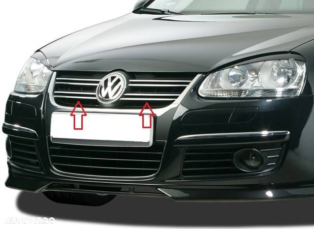 Set ornamente grila radiator Vw Jetta 2005-2010; Golf 5 Kombi/Variant (1k5/1km), 09.2005-09.2010,8 buc, 1KM898653 CROMATE - 2