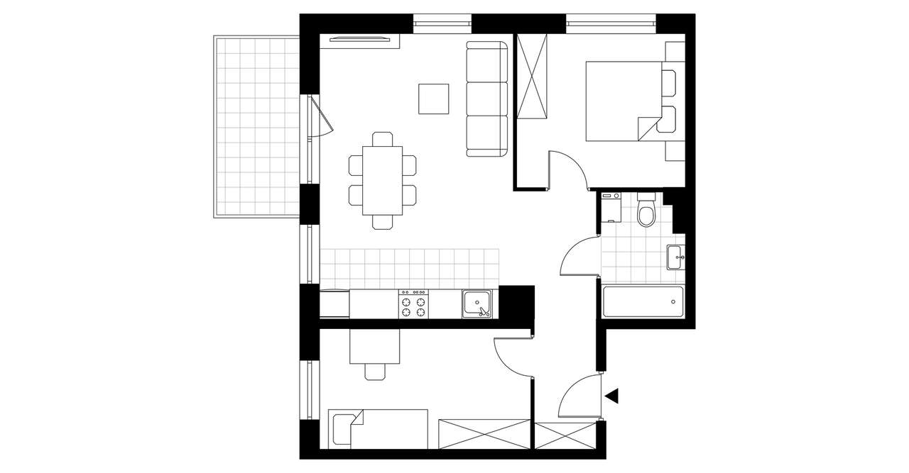 3-pokojowe mieszkanie 53m2 + balkon Bez Prowizji - Pełny obrazek: 4/7