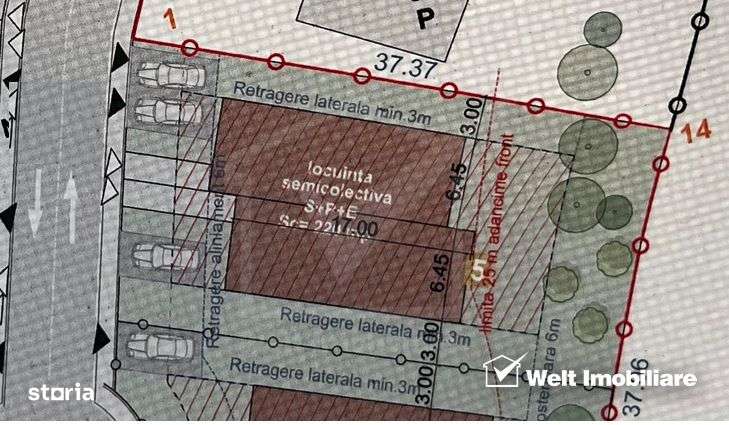 Teren pt duplex 655mp, calea Turzii sens giratoriu Fagetului - Imagine principală: 2/3