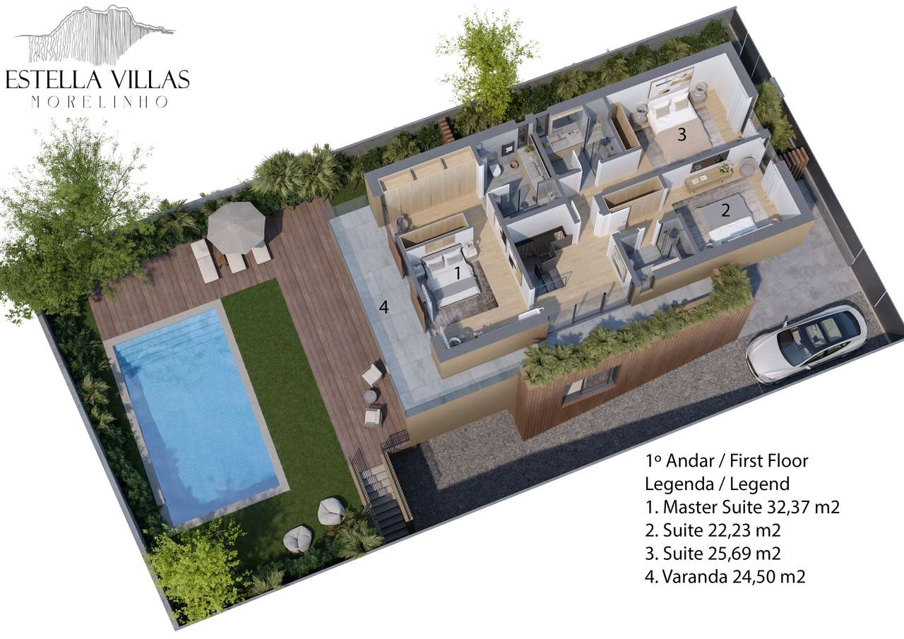 Moradia T4 com piscina, garagem e vista jardim-30