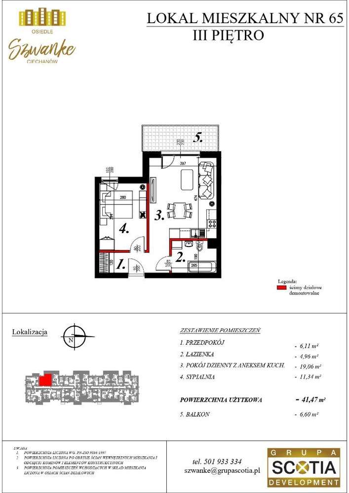 Osiedle Szwanke 2 etap - mieszkanie nr 65 - Pełny obrazek: 2/10