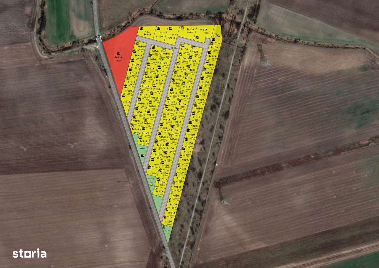 Teren de vanzare pentru proiect constructie case - Arad 6,74 ha - Imagine principală: 1/8