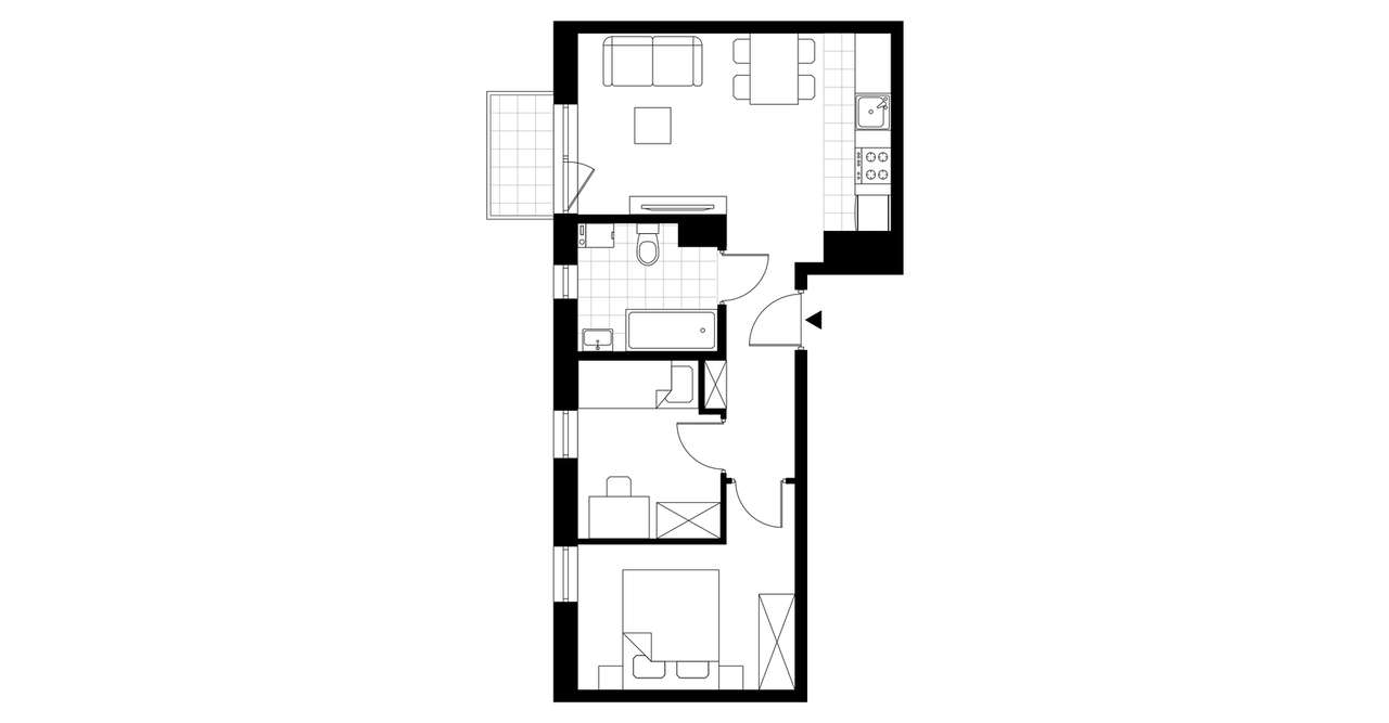 3-pokojowe mieszkanie 50m2 + balkon Bez Prowizji - Pełny obrazek: 3/8