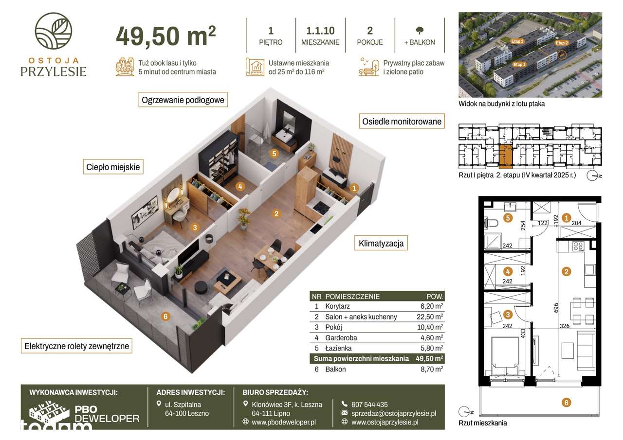 Ostoja Przylesie | mieszkanie 2-pok. | 1_1_10 - Pełny obrazek: 2/9
