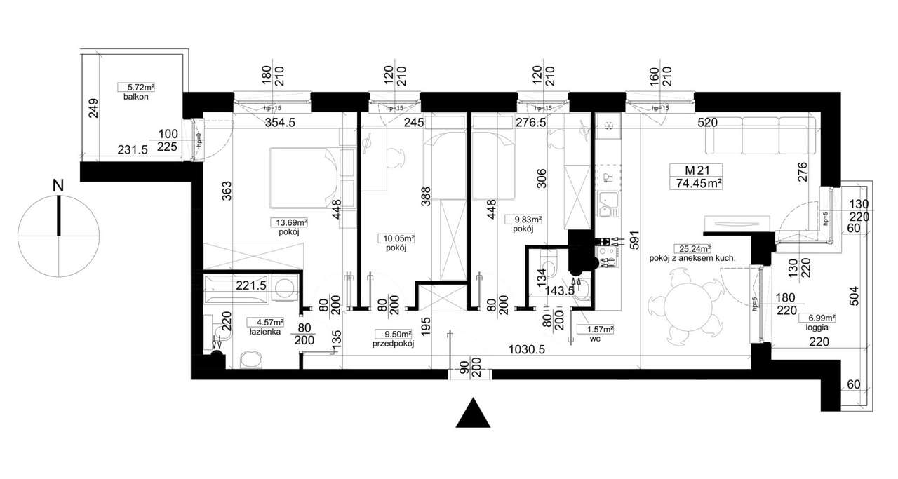 Kalaminta | mieszkanie 4-pok. | 21_ 3 - Pełny obrazek: 2/5