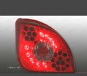 FAROLINS TRASEIROS LED PARA FORD FIESTA MK4 96-02 VERMELHO CROMADO - 4