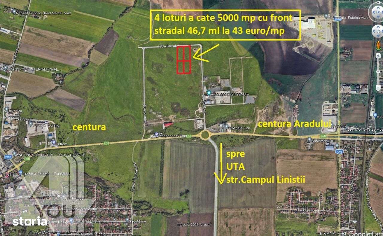 Teren intravilan 5000 mp Zona industriala Nord fs.47 ml cu utilitati - Imagine principală: 4/5