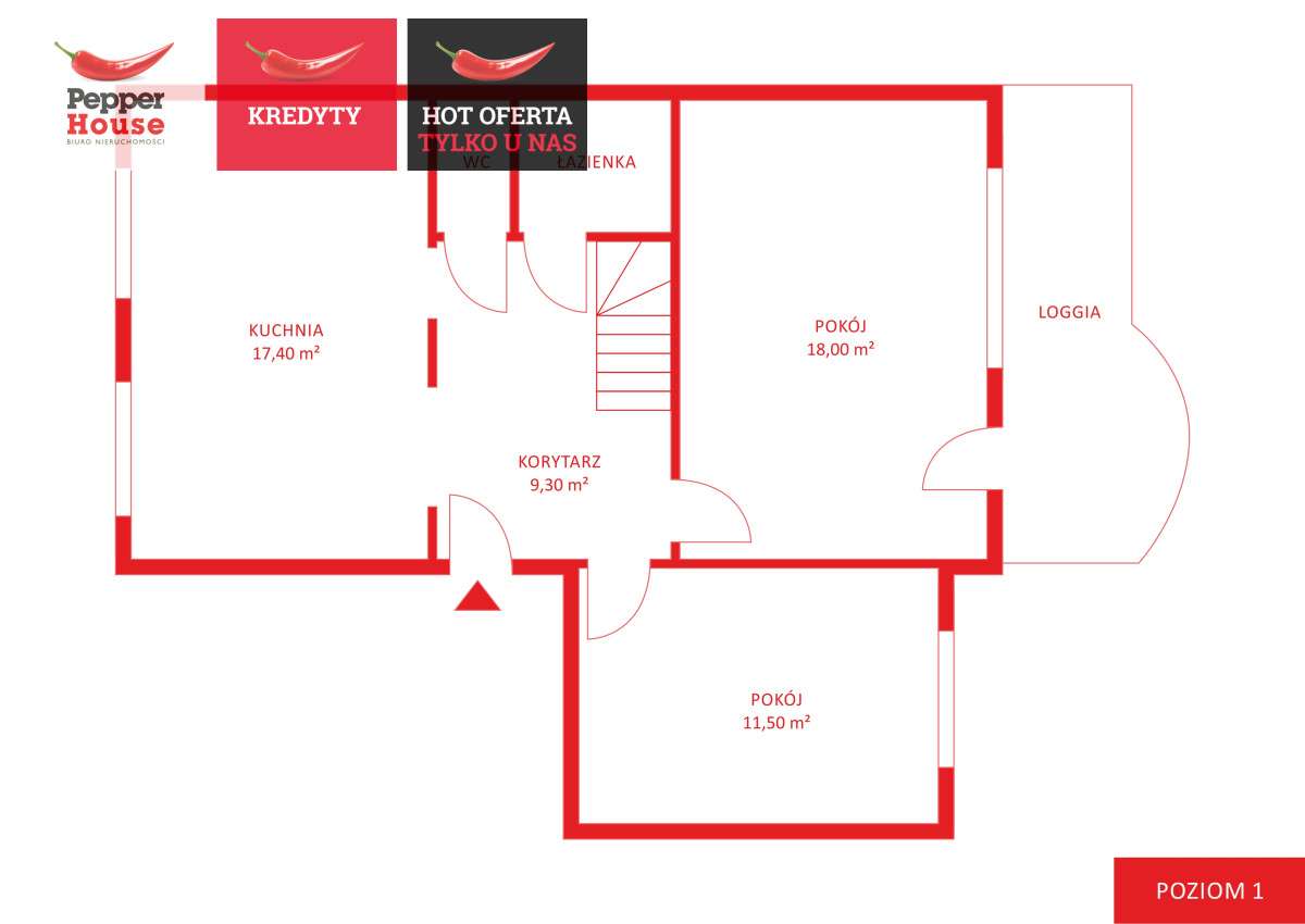 4 pokoje dwa poziomy Fikakowo Gdynia - Pełny obrazek: 2/20