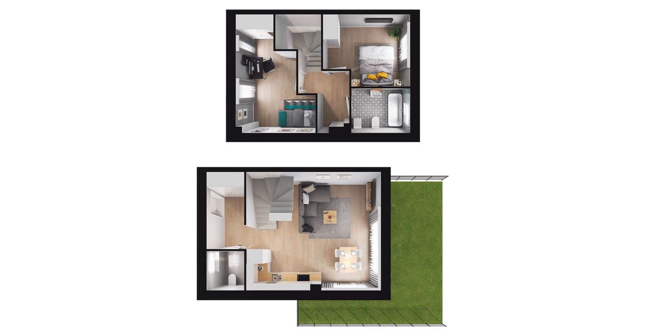 3-pokojowy dom 65m2 + ogródek Bezpośrednio - Pełny obrazek: 2/8