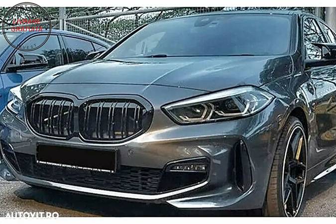 Grila Centrala BMW Seria 1 F40 (2019-) M Design Negru Lucios- livrare gratuita - 5