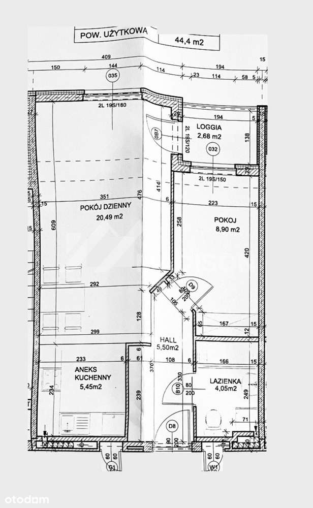 44,5 m2 | 2 pokoje z aneksem | balkon | 2002 r.-11